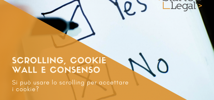 Scrolling, Cookie wall e consenso validamente prestato: il chiarimento del Garante europeo